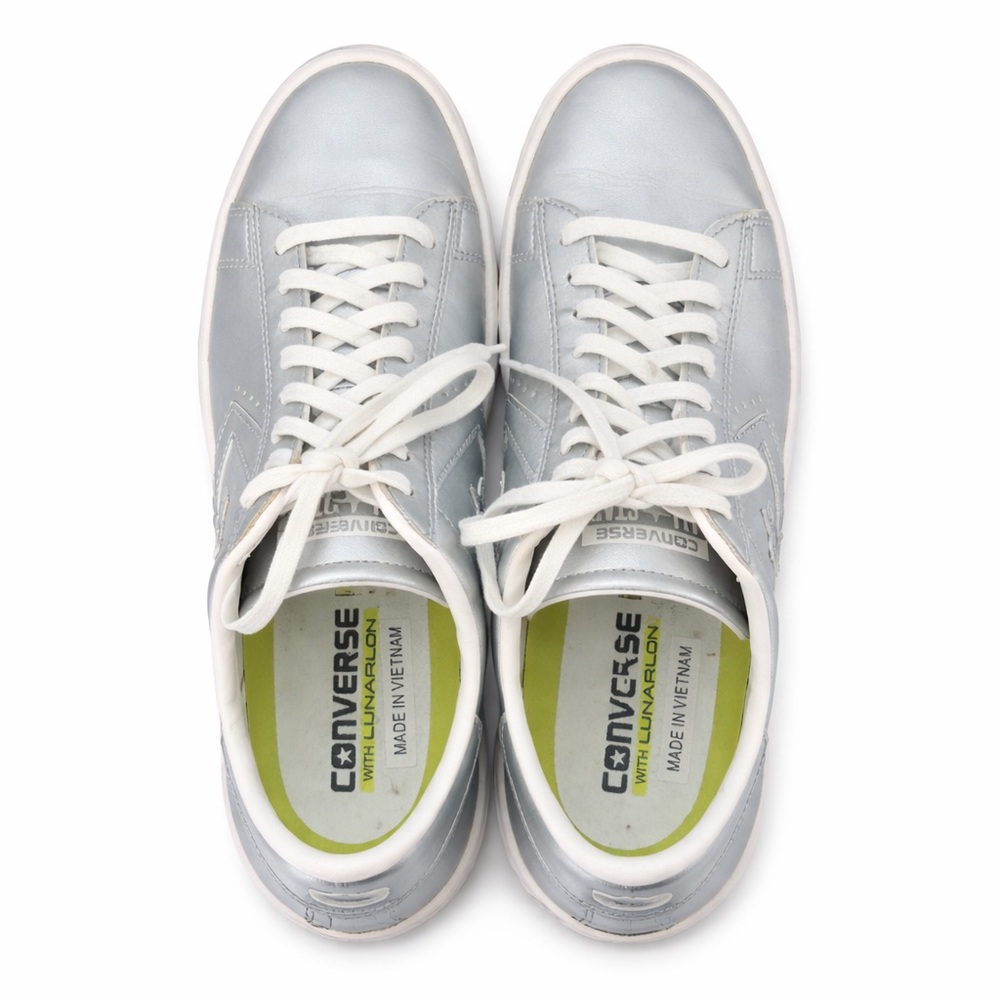 Converse One Star LunarLon Metallic Silver Sneakers Women’s 8.5 / EU 40 - Picture 3 of 5